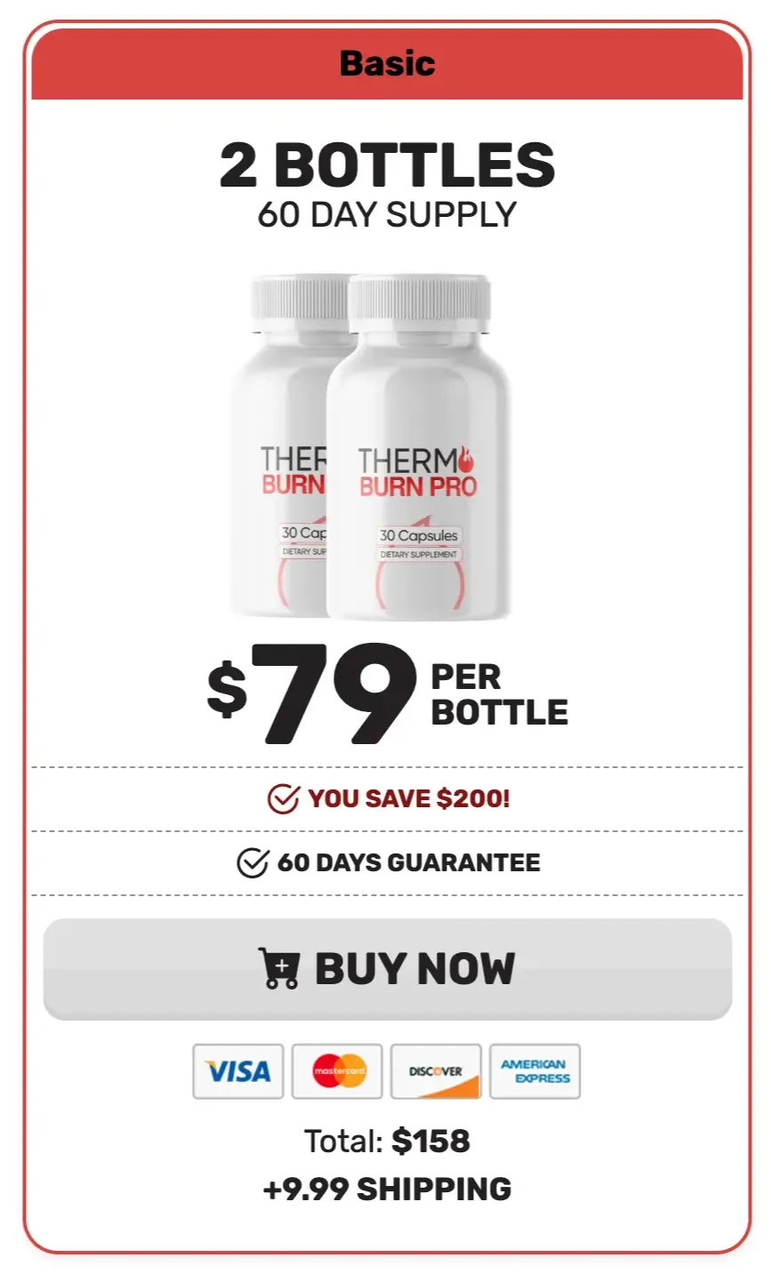 Thermo Burn Pro 2 bottle package — 60 day starter supply